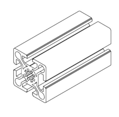 8 - 5050 V  Slot Extrusion Aluminum Profiles For Guide Rails