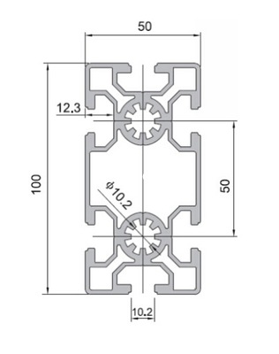 T-Slot & V-Slot 50 Series Aluminum Profiles -10-50100