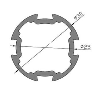 D30 Lean Tube Aluminum Extrusion Profiles 30 x 30mm