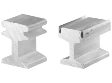 Transportation Extruded Aluminium Profile Guide Rail Anodic Oxidation Surface