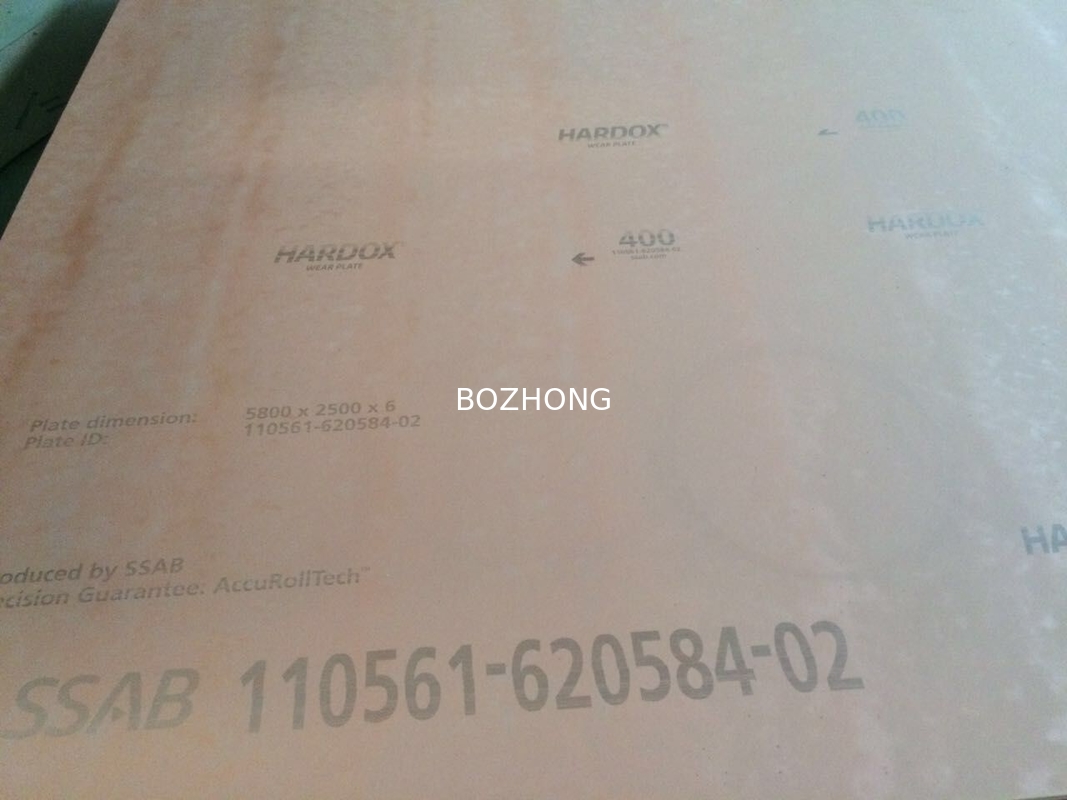 Abrasion Resistant Alloy Steel Plate EN 10204 / 3.2 AR400 ABREX 400
